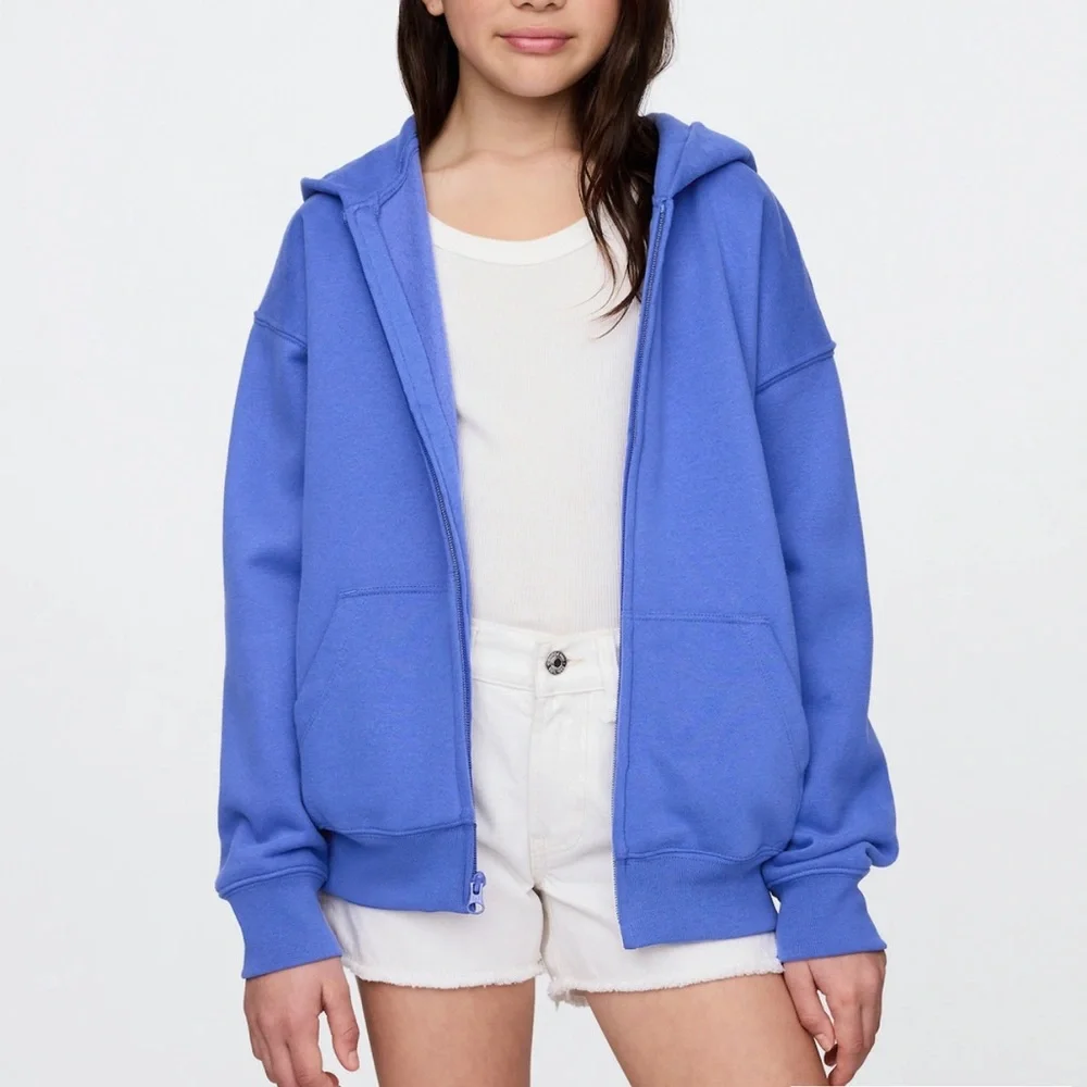 🧡 Gap Sweatsuit VintageSoft Zip Hoodie Dazzling Blue Kids Size XXL (14/16)